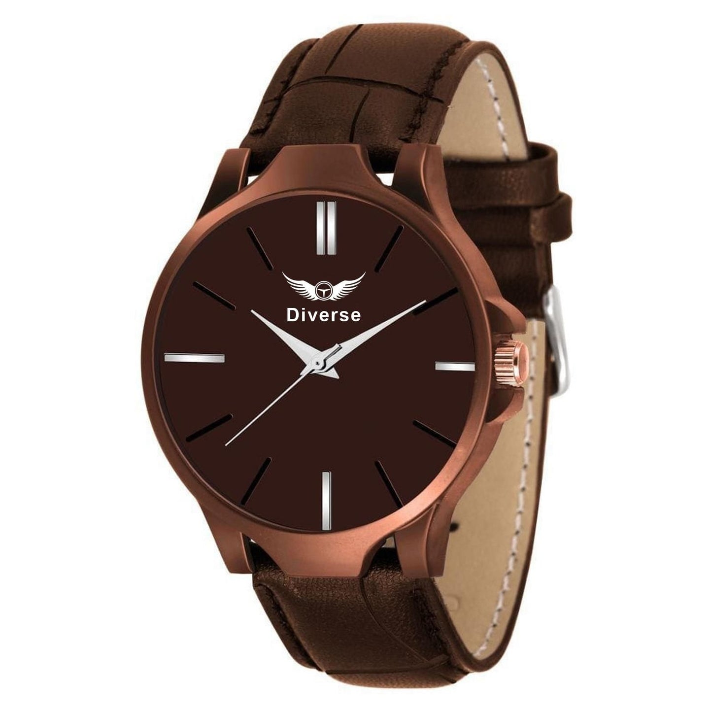 Diverse Leather Strap Analog Wrist Watch for Men